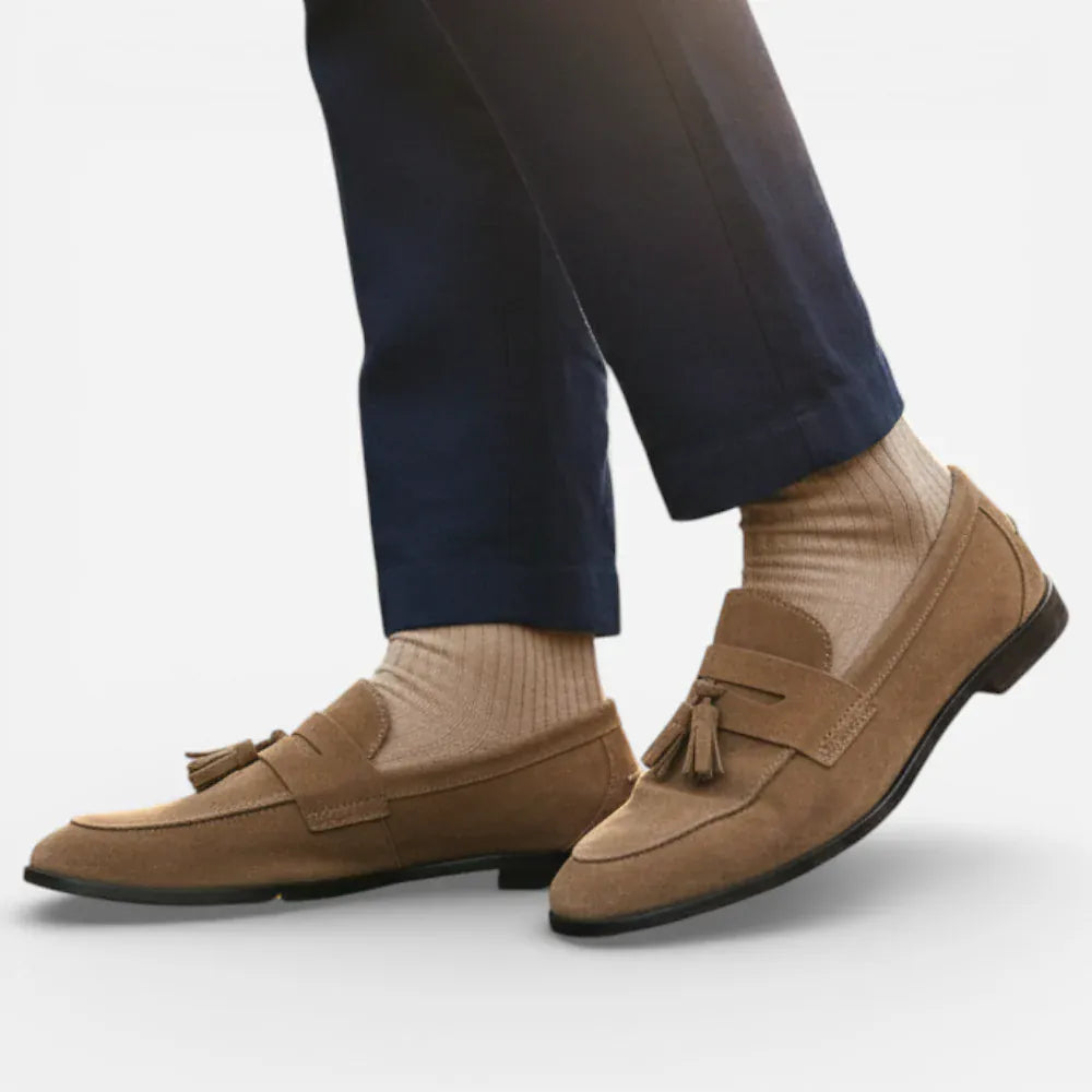 AtelierMocassin New Autumn Woman Suede Flat Shoe Brown Round Toe Flats Office Lady Soft Slip-On Shoes Low Heel Loafers Women Casual Loafers Flat