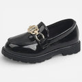 AtelierMocassin Noir / 21 Mocassins Enfant en Cuir Verni Noir