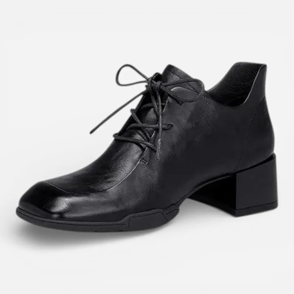 AtelierMocassin Noir / 34 Mocassins Femme en Cuir Noir Derby à Talon