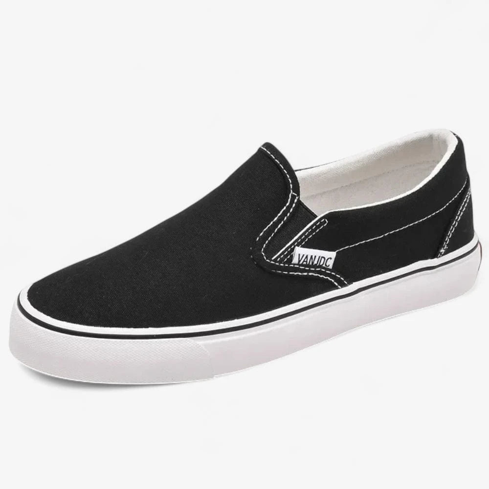 AtelierMocassin Noir / 35 Mocassins Femme en Toile Noir Plateforme Souple