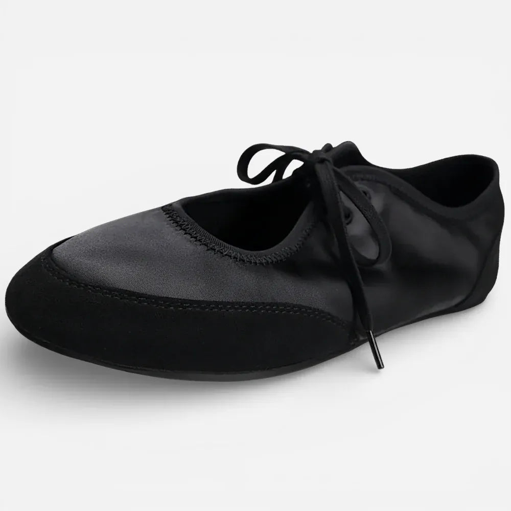 AtelierMocassin Noir / 36 Mocassins Femme en Cuir Noir Souple à Lacets