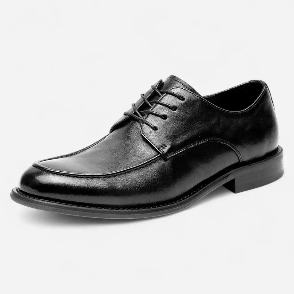 AtelierMocassin Noir / 37 Mocassin Homme Derby en Cuir Noir