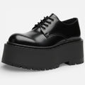 AtelierMocassin Noir / 38 Derby Homme en Cuir Noir Plateforme