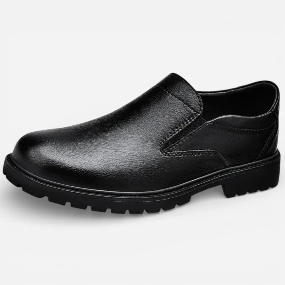 AtelierMocassin Noir / 38 Mocassins Décontractés Homme en Cuir Noir Slip-On