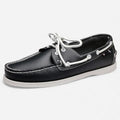 AtelierMocassin Noir / 38 Mocassins Homme Bateau en Cuir Noir