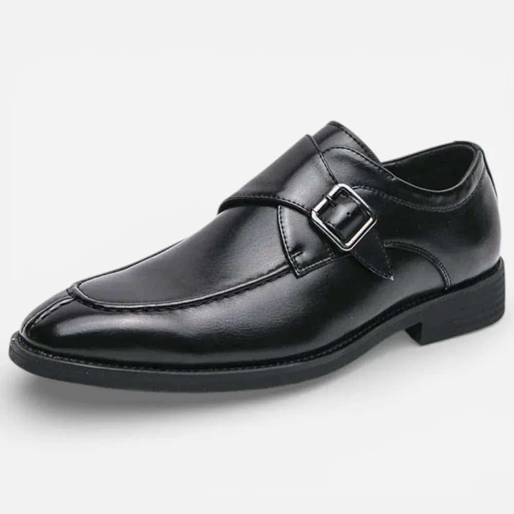 AtelierMocassin Noir / 38 Mocassins Homme en Cuir Noir à Boucle