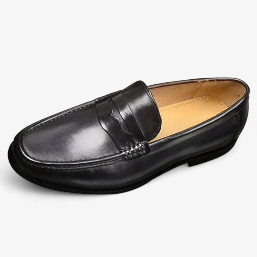 AtelierMocassin Noir / 38 Mocassins Homme en Cuir Noir Souple
