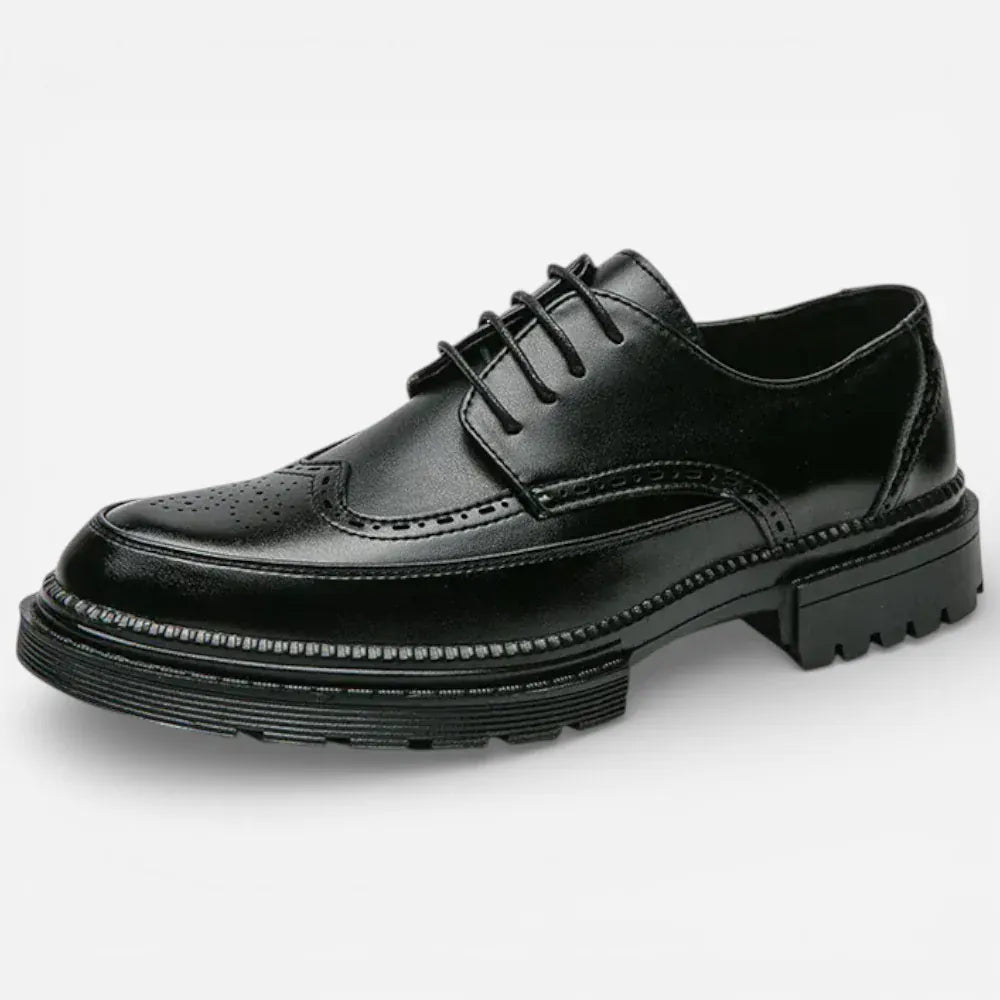 AtelierMocassin Noir / 38 Mocassins Homme en Cuir Noir Verni Derby