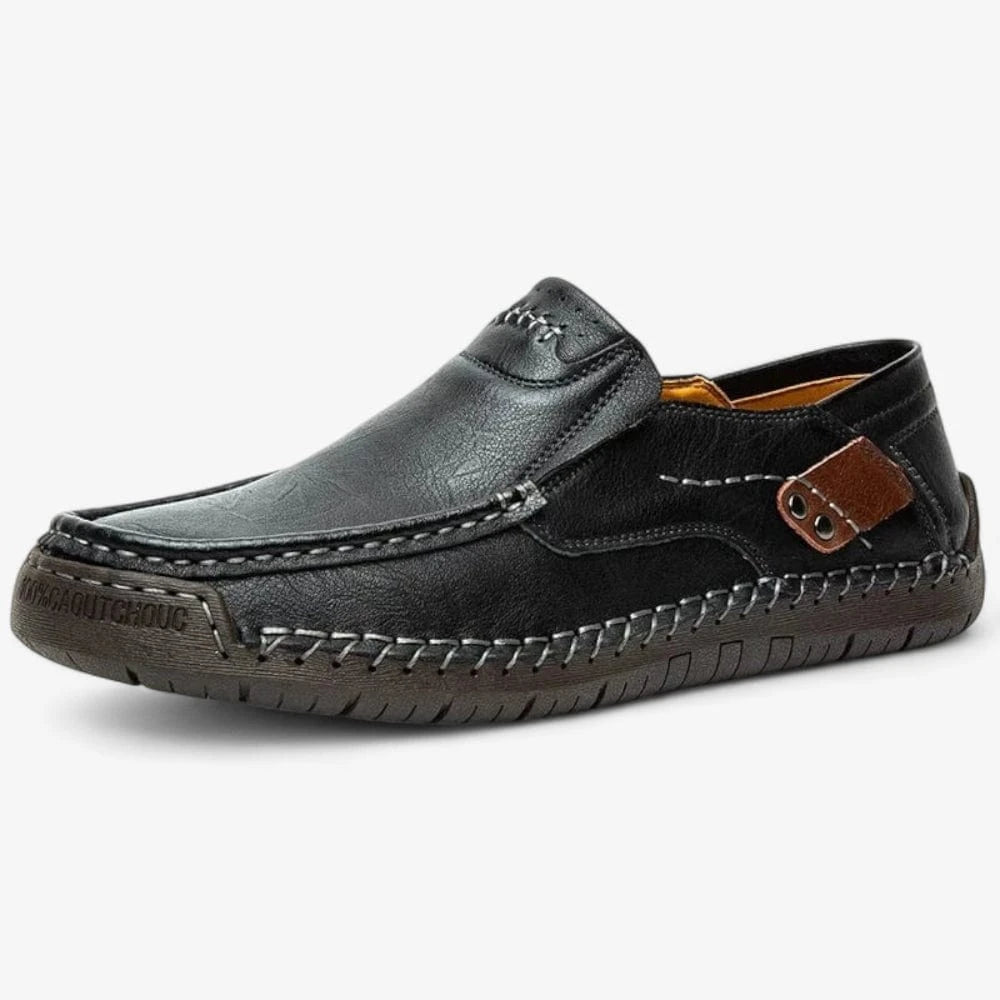 AtelierMocassin Noir / 39 Mocassins Homme Cuir Noir Confort – Souplesse et Style