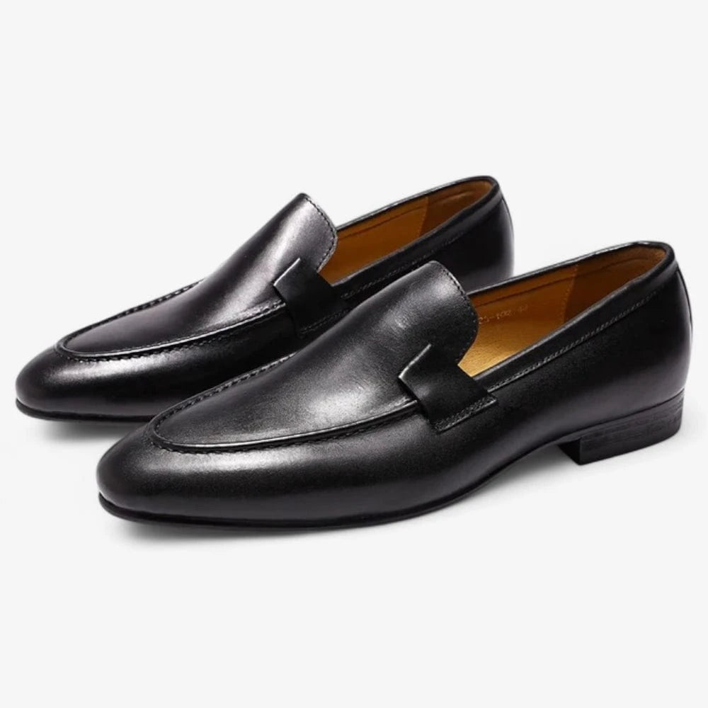 AtelierMocassin Noir / 39 Mocassins Homme en Cuir Noir – Élégance Classique