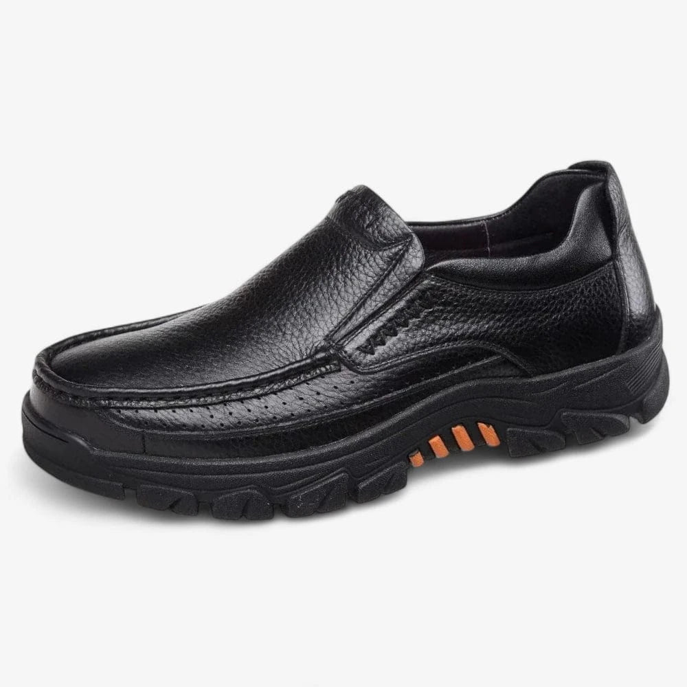 AtelierMocassin Noir / 39 Mocassins Homme en Cuir Noir Semelle Antidérapante
