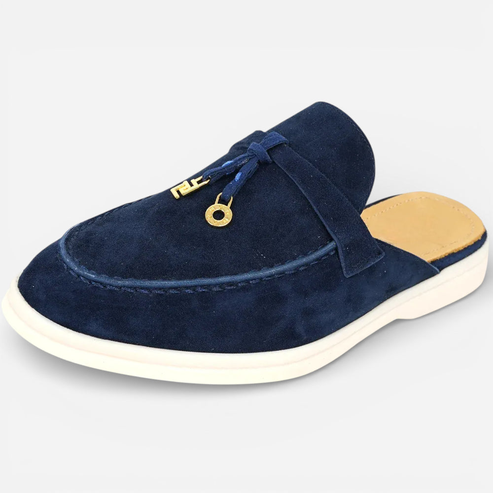 Mocassins Ouverts Unisexe Bleu Marine