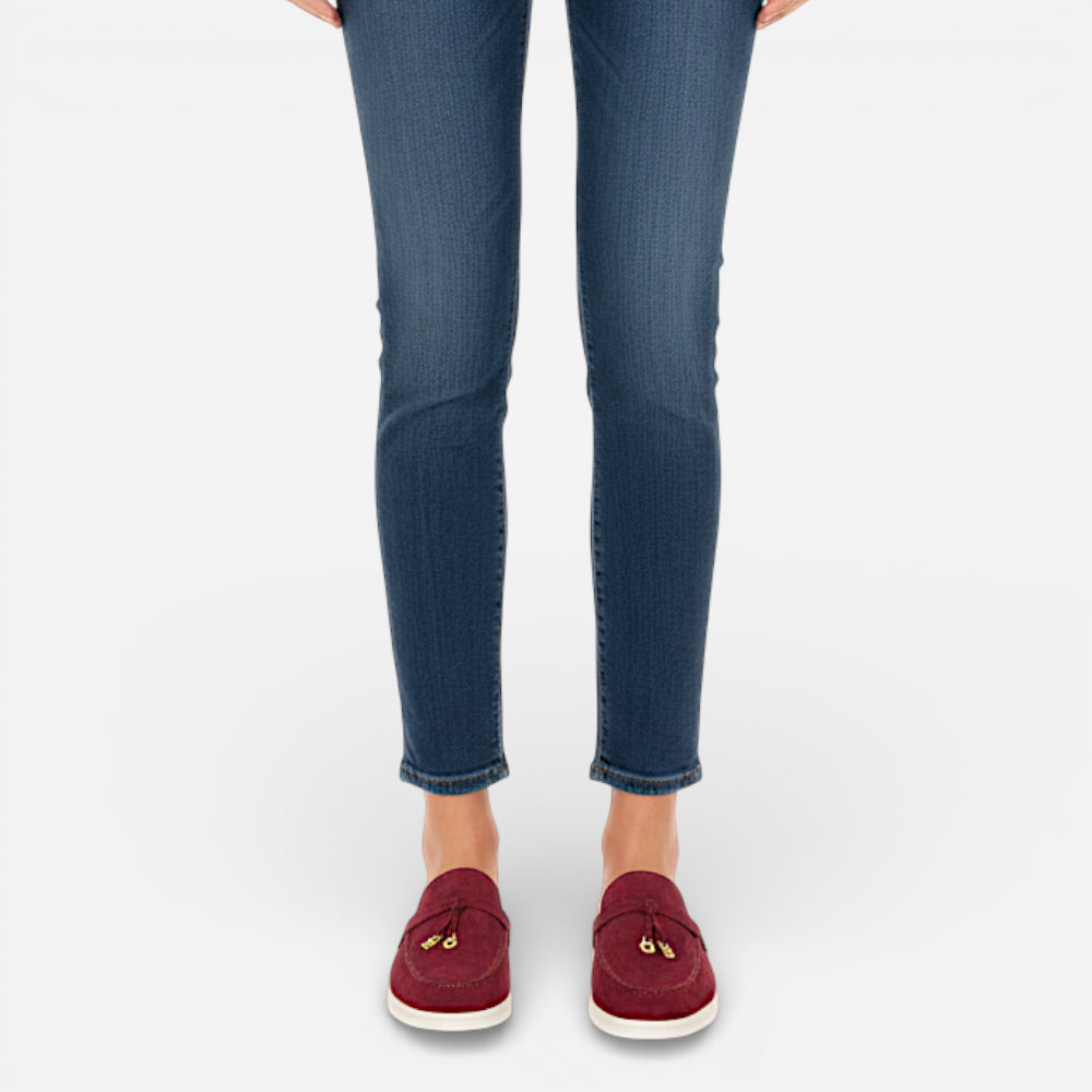 Mocassins Ouverts Unisexe Bordeaux