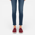 Mocassins Ouverts Unisexe Bordeaux