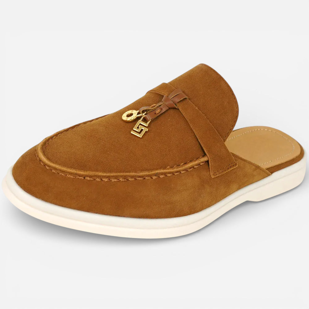 Mocassins Ouverts Unisexe Marron Clair