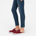 Mocassins Ouverts Unisexe Bordeaux