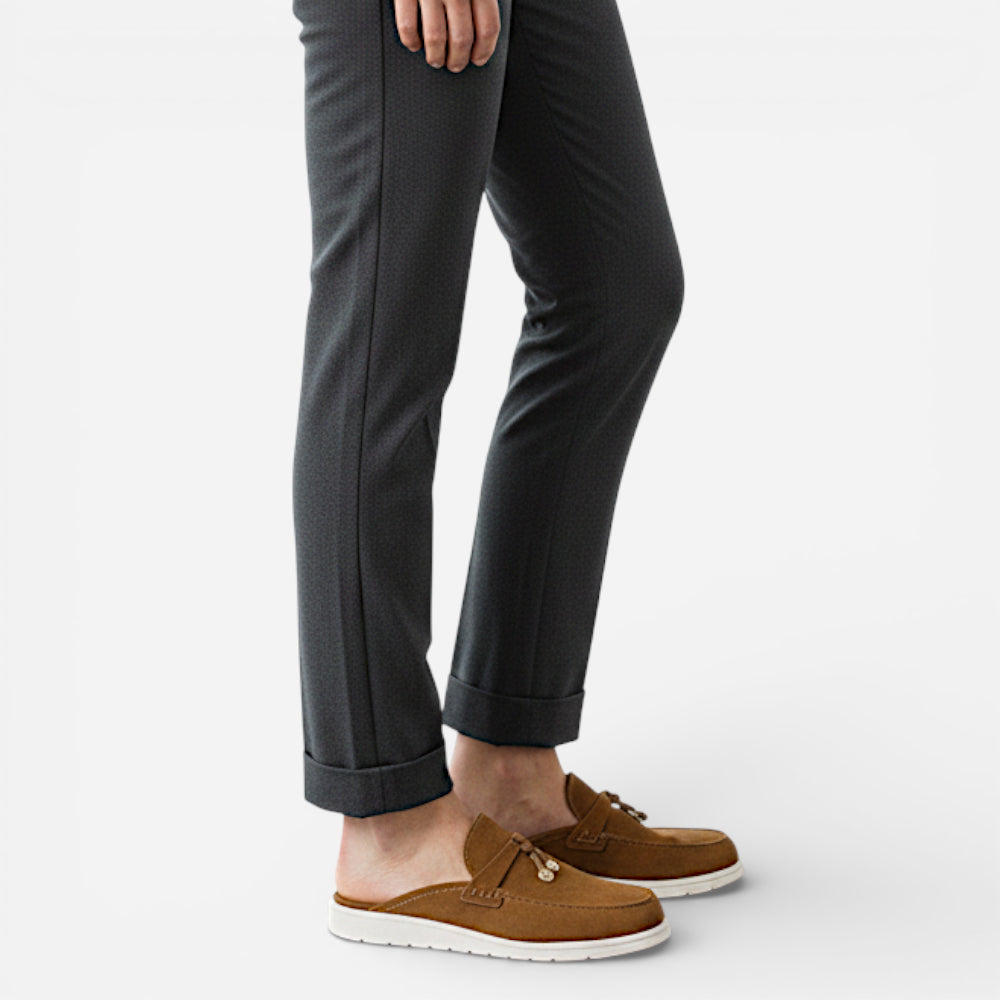 Mocassins Ouverts Unisexe Marron Clair