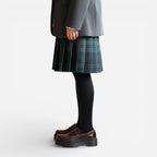 Mocassins Femme en Cuir Bordeaux Plateforme Slip-On