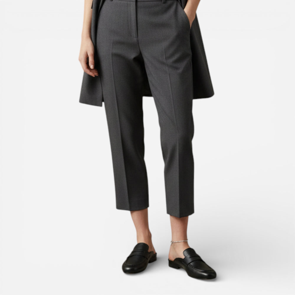 Mocassins Ouverts Femme en Cuir Noir