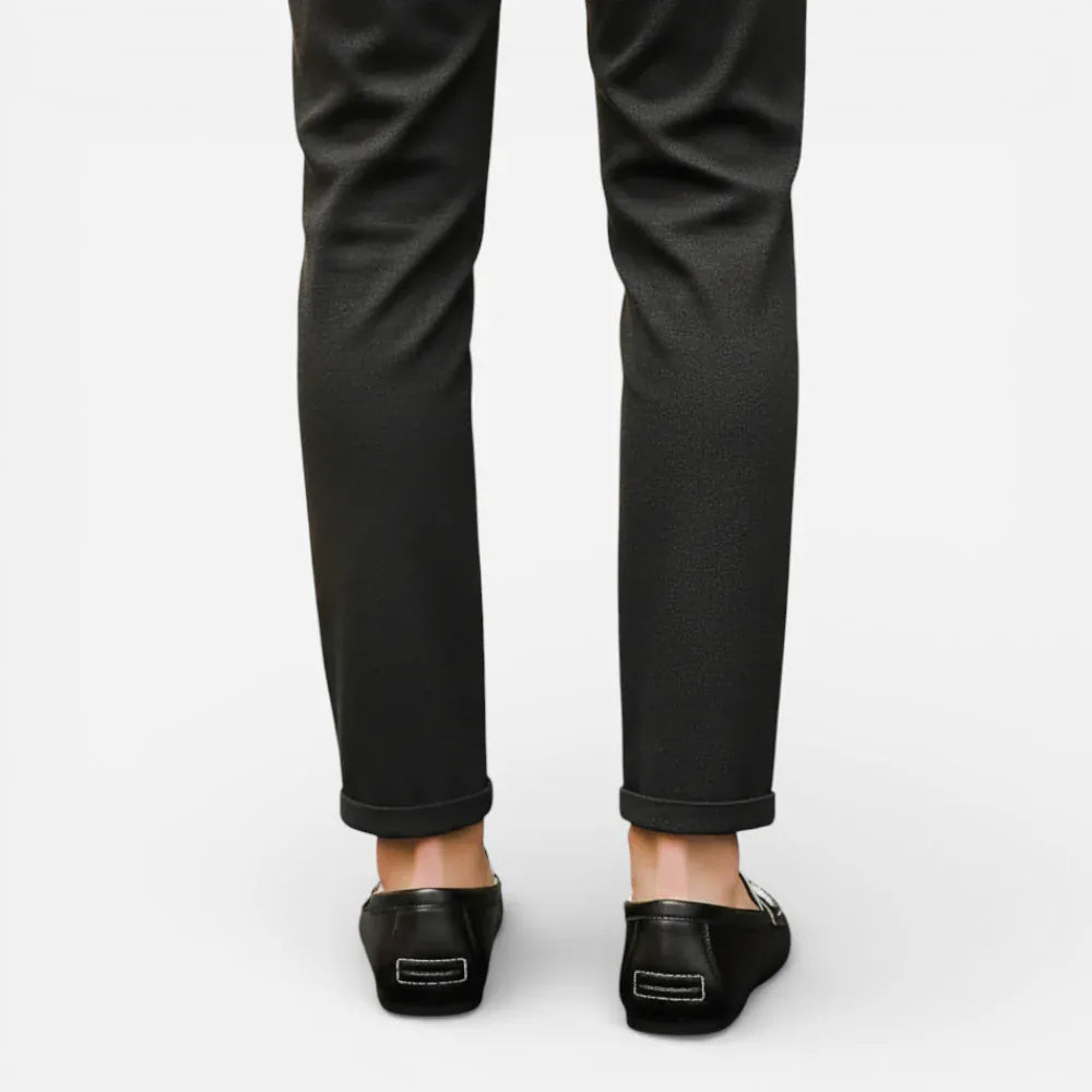 Mocassins Homme en Cuir Noir & Blanc Souple Slip-On