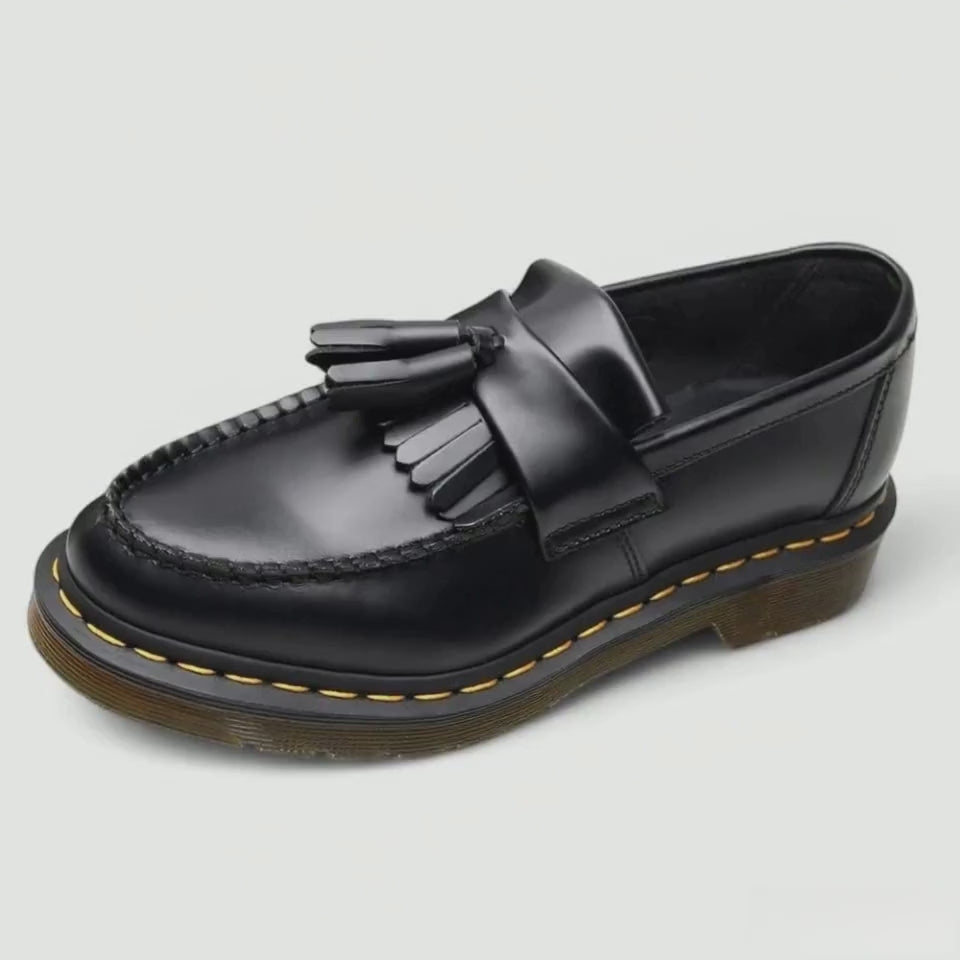 Mocassins Unisexe Noir à Gland