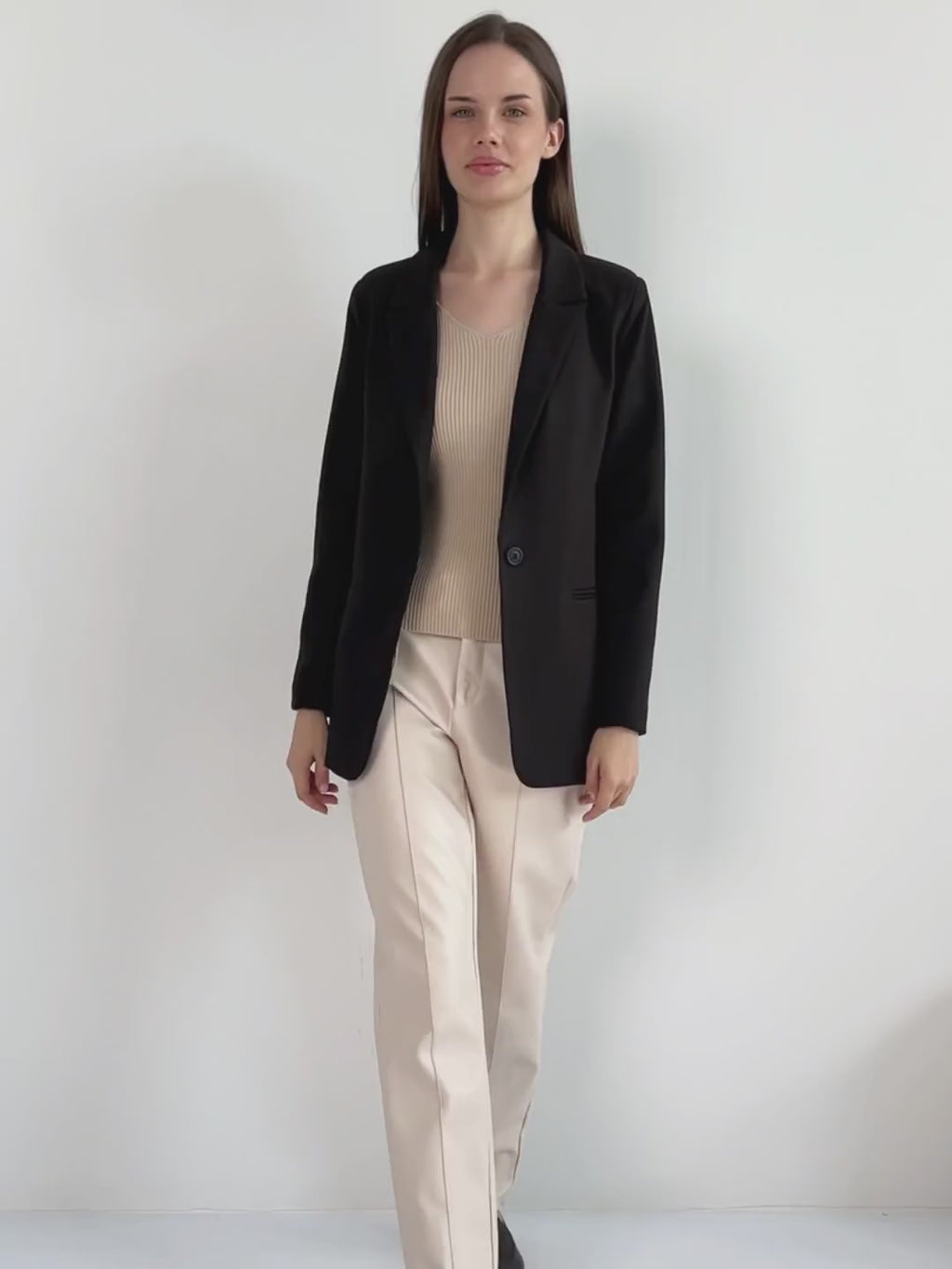 Mocassins Femme Slip-On en Cuir Noir Souple